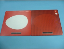 Mouse pad with thermometer strip